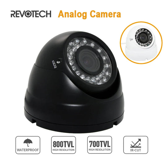 Revotech Outdoor 2.8-12mm Zoom Analog Camera Effio-E CCD 800TVL/CMOS 700TVL Night Vision Waterproof Dome Security Video Camera