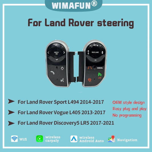 For Range Rover Vogue L405 / Sport L494 / Discovery 5 LR5 Repalcement Buttons Control Keys Car Steering Wheel Control Buttons