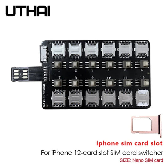 Card Slot SIM Card Adapter Card Reader (For iPhone) Mini IM Nano Sim Card Multi-Card Reader Large Capacity