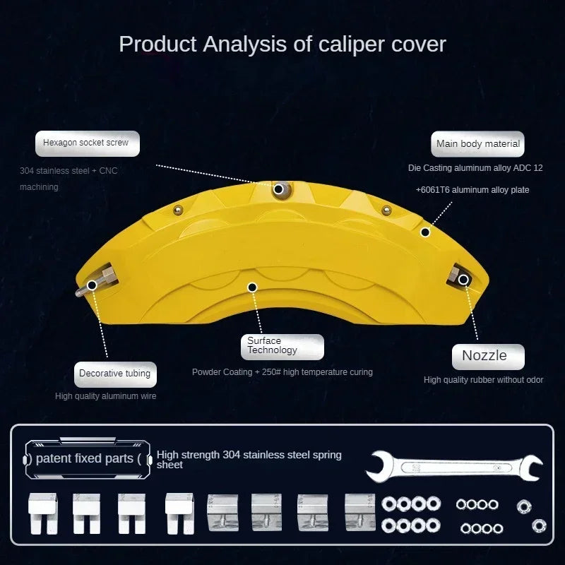 For Lincoln ZEPHYR Brake Caliper Cover Aluminum Alloy Front Rear Wheel Modification Kit Fit 2.0T 2WD 2024