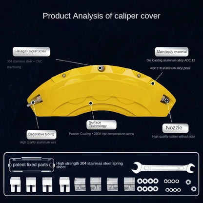 For Lincoln ZEPHYR Brake Caliper Cover Aluminum Alloy Front Rear Wheel Modification Kit Fit 2.0T 2WD 2024