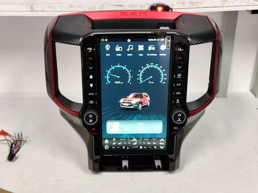 Android 13 Car Multimedia Radio Vertical Screen GPS Navigation For Dodge RAM 2018-2022 Car Radio Auto Stereo 4G WiFi Head Unit