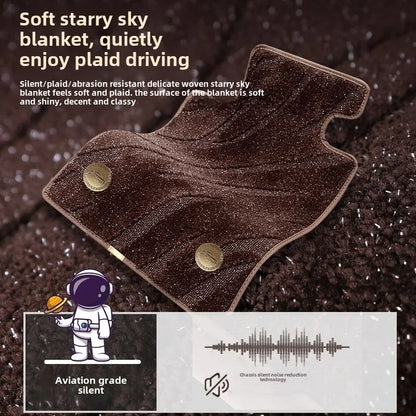Customized car specific foot mats, double layered carpets for all models, new starry sky carpet accessories