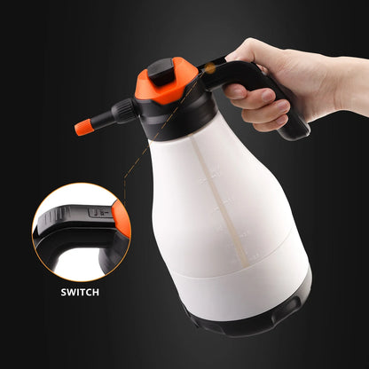 SPTA Cordless Car Wash Sprayer 8.4V 1.8L Foam Spray Special Device Watering Can Manual Pneumatic Corrosion Resistant Acid Alkali power tools