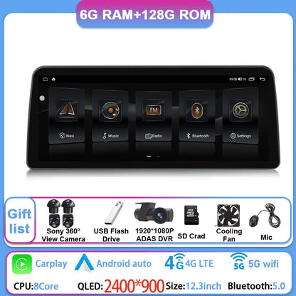12.3 Inch Android 14 For GMC Yukon Chevrolet Tahoe Silverado 2007 - 2013 Car Radio Multimedia Player GPS Head Unit Auto StereoBT