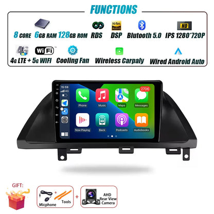 Car Radio For Honda Odyssey 2005 - 2010 Multimedia Stereo Video Player Navigation GPS Carplay 4G WIFI Android Auto 360 Camera BT