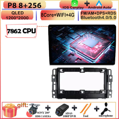 CARPLAY Android Screen For Chevrolet Avalanche Impala Tahoe Traverse 2007-2016 Car Automotive Multimedia Navigation DVD 7862 CPU