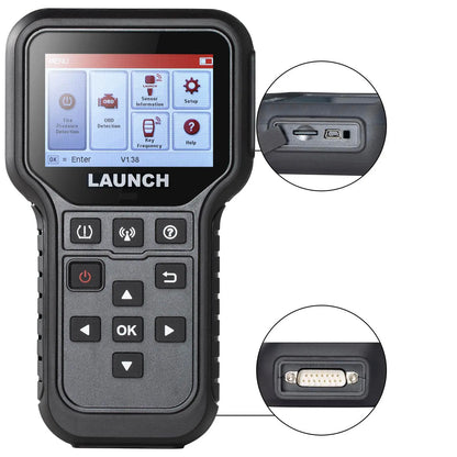 Launch CRT5011E TPMS Relearn Tool TPMS Sensor (315+433MHz) Support Read/ Activate/ Programming/ Relearn/ Reset/ Key Fob Test