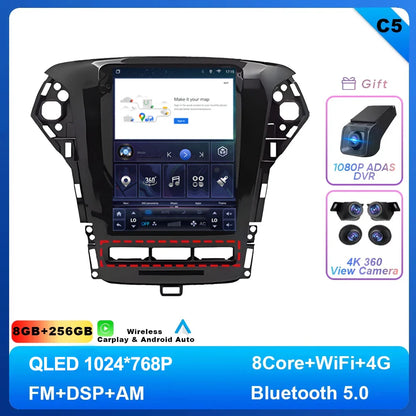 9.7 inch Android 14 Car Radio For Ford Mondeo MK4 2011 - 2013 Navigation Autoradio Multimedia Player DVD GPS Stereo WIFI 4G DVD