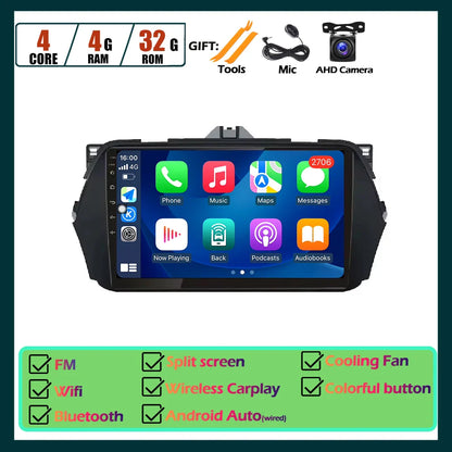 Android OS Car Radio Touch Screen For Suzuki Alivio Ciaz 2014 2015 - 2019 Multimedia Player Navigation GPS Carplay Tools 8Core