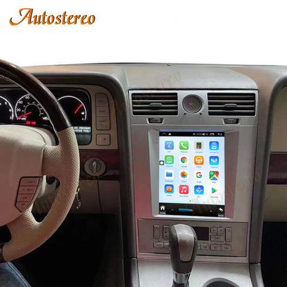 Android 14 Carplay For Lincoln Navigator 2005-2009 Tesla Radio Car GPS Navigation Head Unit Multimedia Player Auto Tape Recorder