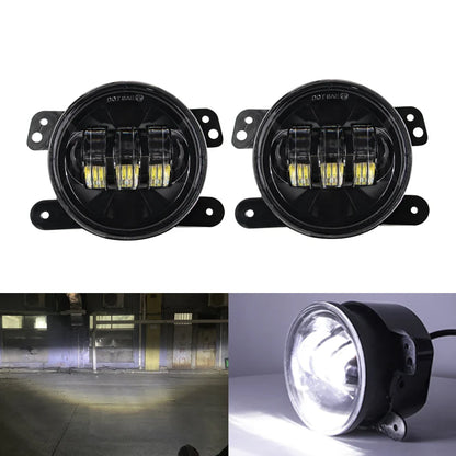 4 Inch Round LED Front Driving Fog Lights for Grand Cherokee 2011-2013/Wrangler JK 2007-2018
