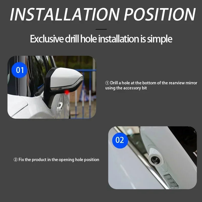 Senlo 2PCS LED Angel Wings Car Door Welcome Light Rearview Mirror Projector Lamp White Decoration Ambient Lamps Auto Accessories