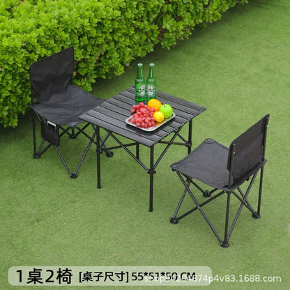 Outdoor Folding Table, Egg Roll Table, Stall, Convenient Camping Table And Chair Set, Picnic Chair Full Set Of Equipment