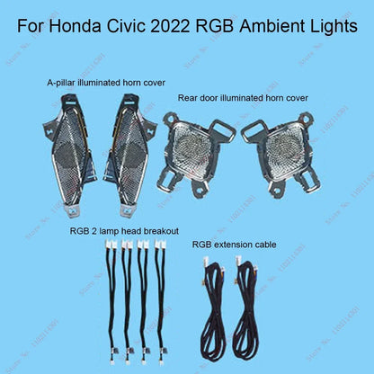 Led Atmosphere Light For 2022 Honda 11th generation Civic luminous active ambient light original 1:1 mold 64 color Key Controls