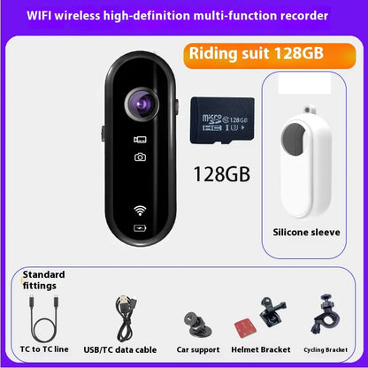 Outdoor Sports Camera WiFi Wireless 4K 128GB Bike Sport Mini Body Camera Portable Thumb Pocket Action Sports Mini Camera
