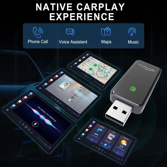 BRUXE 2025 2 in 1 Wired to Wireless CarPlay Adapter Android Auto Dongle CarPlay Conversion Box for Original Wired CarPlay Car