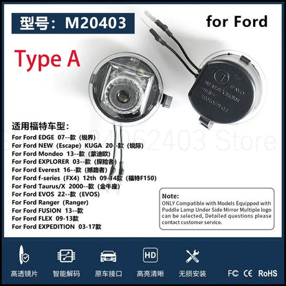 For Ford rearview mirror welcome projection LED lights Fox Explorer Edge Edge Mondeo Escape vehicle modifications lights