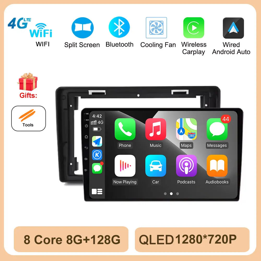 Car radio Android Auto Wireless Carplay For Citroen C2 C3 2001 2002 2003 - 2010 Multimedia Player GPS Navigation 4G Touch Screen