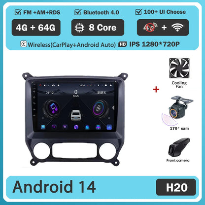 Android 14 Carplay Auto For Chevrolet Silverado 3 GMTK2 2014 2015 2016 2017 2018 Car Radio Multimedia Player Head Unit Screen