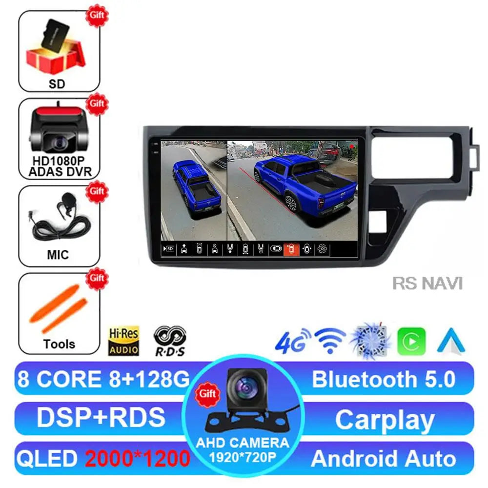 Android 14 Car Radio For Honda Stepwgn 5 2015 - 2021 4G LTE DSP Navigation BT Viedo Player DVD Wireless Carplay Auto 2 DIN GPS