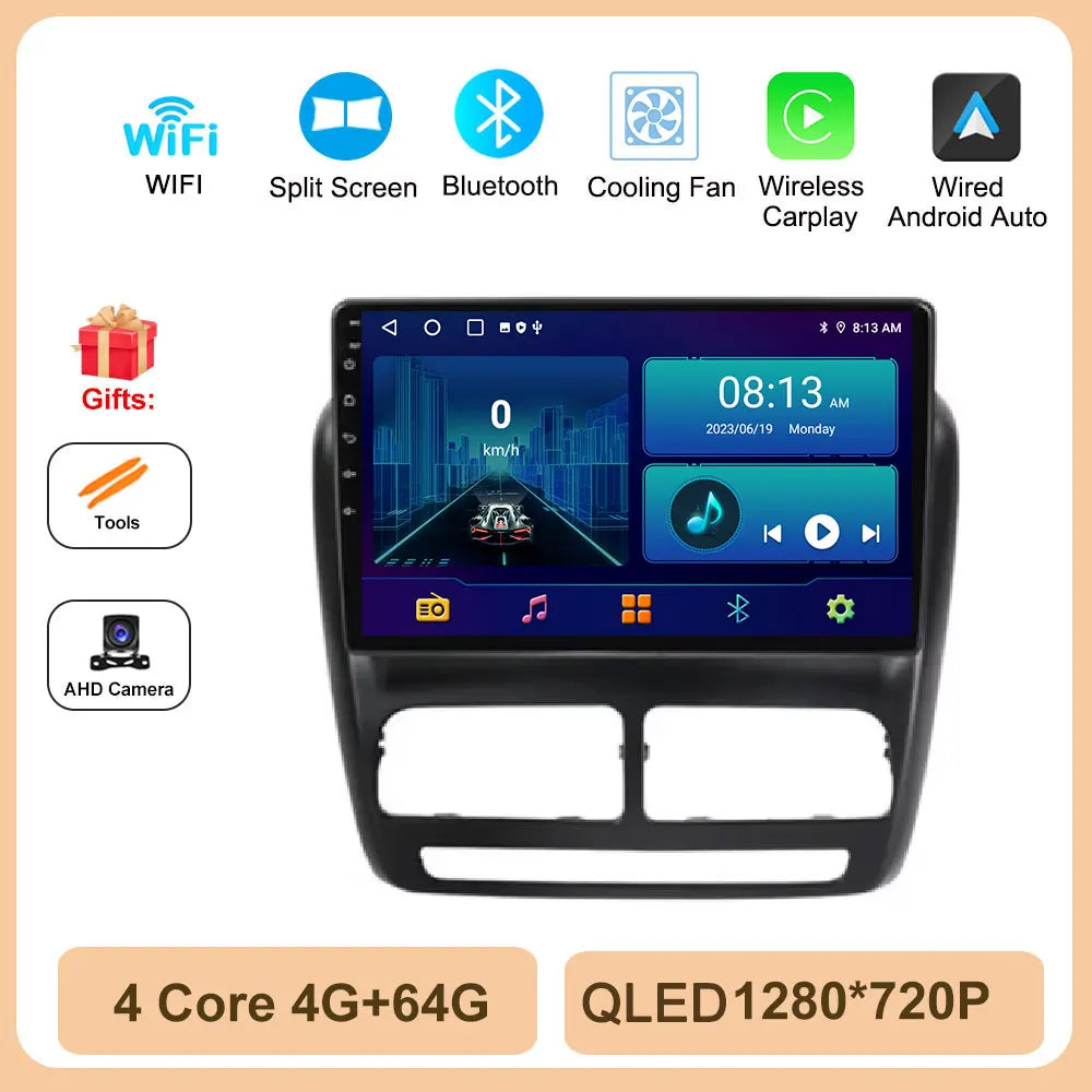 Android 14 Car Radio GPS Navigation For FIAT Doblo Opel Combo Tour 2010 2011 2012 - 2015 2018 Stereo Video Player Carplay Auto