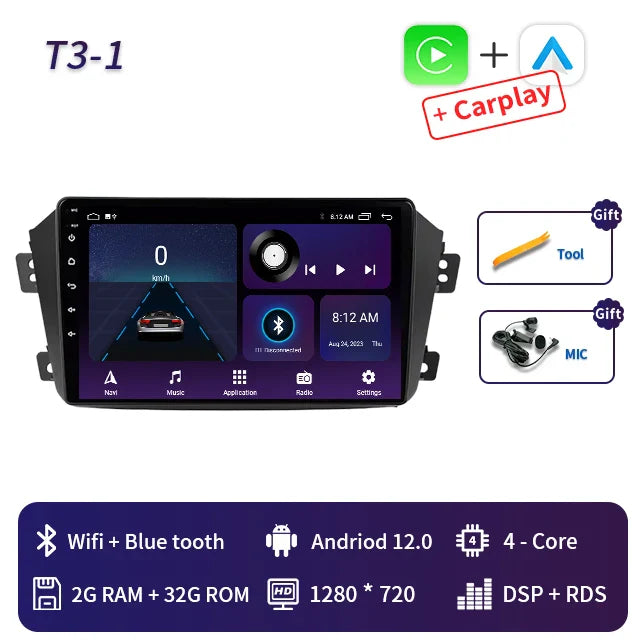 2 Din Android 13 Car Radio Player For Geely Emgrand X7 GX7 EX7 Autoradio Multimedia RDS Navigation GPS Carplay Stereo DVD DSP 4G