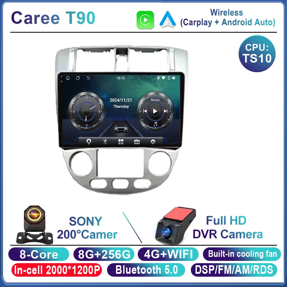 Android 14 Car Radio For Chevrolet Lacetti J200 For Buick Excelle Hrv For Daewoo Gentra 2 Carplay Stereo gps 4G WIFI BT No 2Din