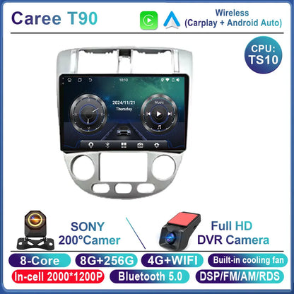 Android 14 Car Radio For Chevrolet Lacetti J200 For Buick Excelle Hrv For Daewoo Gentra 2 Carplay Stereo gps 4G WIFI BT No 2Din