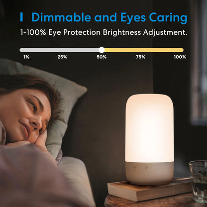 Meross HomeKit Smart Ambient Light,WiFi LED Night Light for Bedroom,Dimmable Bedside Lamp,Work with Siri,Alexa,Google Assistant