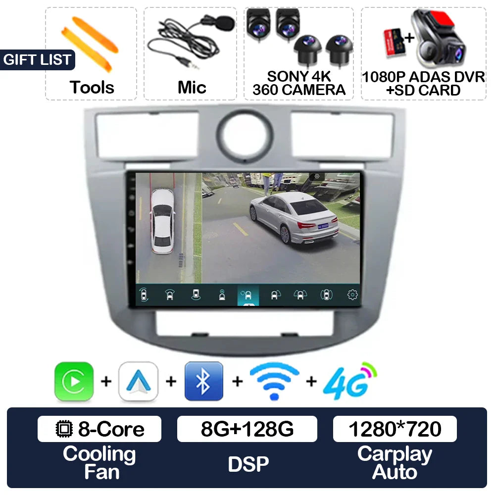 Android 15 Car Radio For Chrysler Sebring 3 JS Cirrus 2007 - 2010 GPS NAVI Multimedia Stereo Video Player 4G LTE 5G WIFI QLED BT