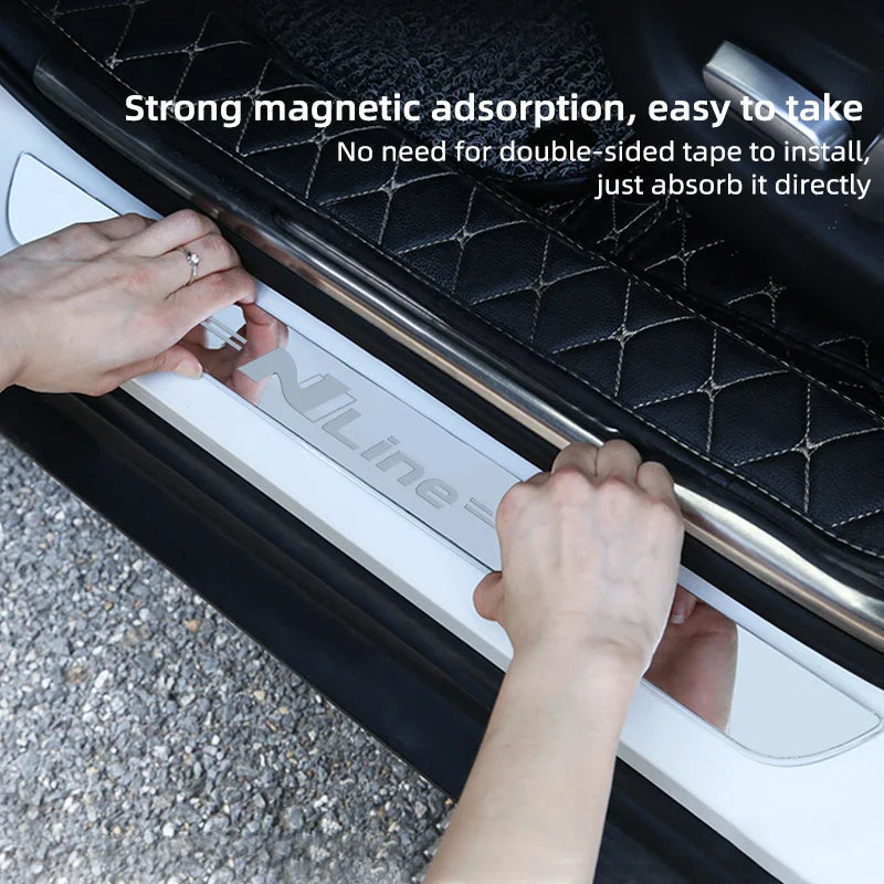 Car Door Decorate Lamps For Hyundai I30 Sonata Elantra i40 Kona Tucson N Line Auto Pedal Light Sill Pathway Welcome Scuff Light