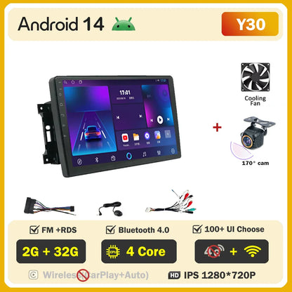 Android Car Radio For Dodge Nitro 2007 - 2011Wireless Carplay Android Auto Car Multimedia Player GPS Navigation DSP RDS BT