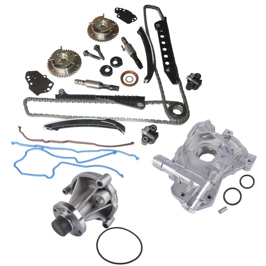 AP03 Timing Chain Kit Oil & Water Pump Cover Gasket for 2004-2010 Ford F-150 F-250 F-350 Lincoln Navigator 5.4L 3V