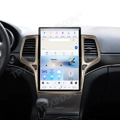14.4 Inch Screen Qualcomm Android Auto Screen Player Head Unit For Jeep Grand Cherokee 2014~2024 GPS Navigation Radio Receiver