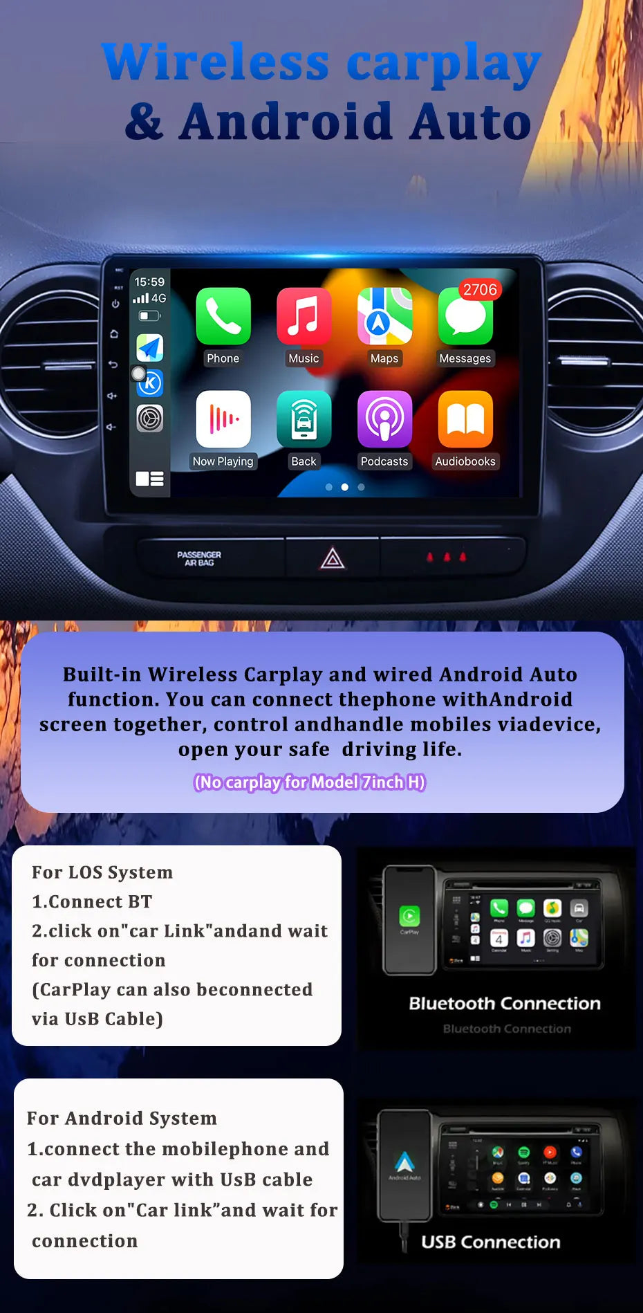 Car Radio 7inch Autoradio for Ford Fiesta 1995-2001 Focus MK1 1998-2004 Multimedia Video Car Radio Player DSP Carplay Android