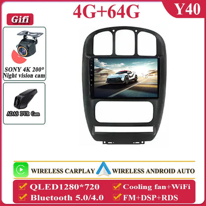 Auto Radio Android 14 For Dodge Caravan 4 For Chrysler Grand Voyager RS 2000 - 2012 Car Multimedia Player Navigation Screen DVD