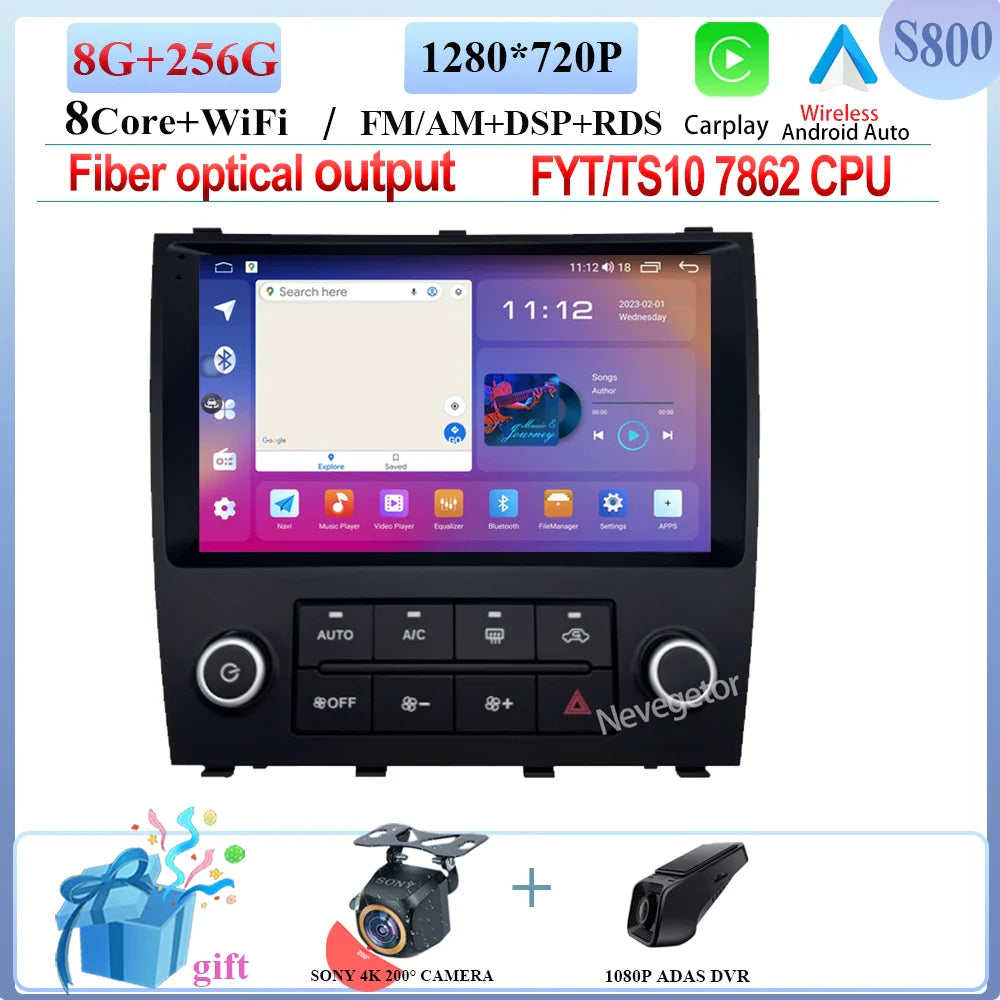 2Din Android 14 For Lexus IS200 XE10 1999 - 2005 Car Radio Multimedia Player GPS Navigation Stereo Wireless Carplay No 2din DSP