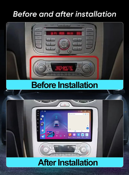 2din Android 14 Carplay Radio For ford focus 2 3 Mk2 Mk3 2004-2011 Automotive Car Multimedia GPS Autoradio 8 Core Wifi DSP BT