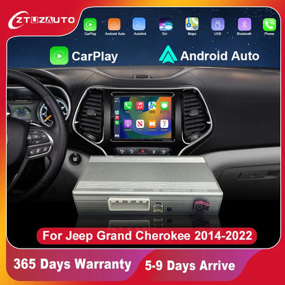 2025 Wireless CarPlay Activated for Jeep Grand Cherokee Android Auto Interface Upgrade Retrofit Mirroring Multimedia Navigation