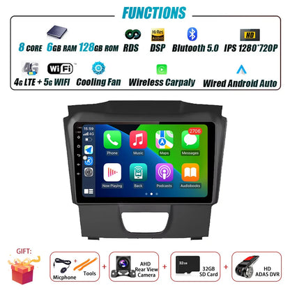 Android Auto Car Radio For Isuzu DMAX 2015 - 2019 Multimedia Stereo Video Player Navigation GPS Carplay 4G WIFI DSP RDS BT