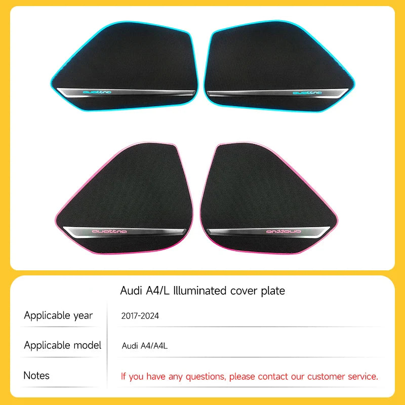 LED Ambient Lights For Audi A4 A4L 2009-2023 Models 64 Colors Rainbow Atmosphere Lamps APP/ Car Play/Car Radio Control