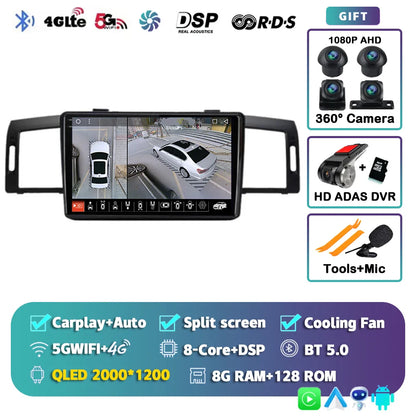 Android 14 Car Radio Multimedia Player For Infiniti M35 2003-2010 NISSAN FUGA 2005-2010 Auto Carplay Car Stereo wifi+4G Ai voice