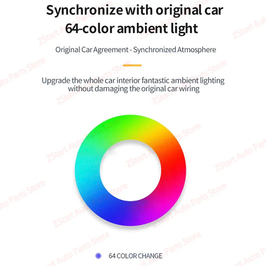 64 Colors Speaker Sound Audio Reading Lamp For Mercedes Benz W177 W247 W118 GLB GLA A B Class Ambient Light Glasses Case