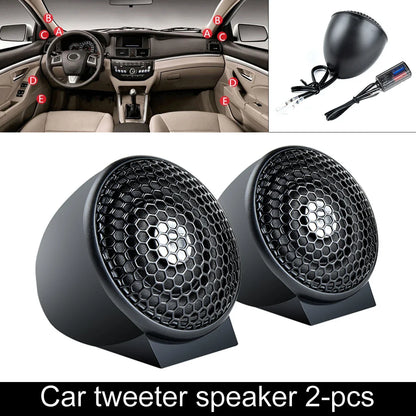 2pcs 20W Mini Dome Tweeter Speakers Auto Dashboard Loudspeaker Door Music Audio Player for Car Motorcycle Audio System