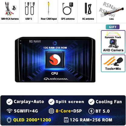 Android 14 Car Radio For Mitsubishi Xpander 2021 2022 Navigation GPS Multimedia Video Player Stereo wifi+4G Carplay Qualcomm DSP