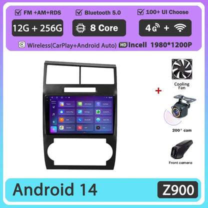 Android 14 For Dodge Charger LX 2005 - 2010 For Dodge Magnum 2 2003 - 2007 Car Radio Multimedia Video Player Navigation stereo