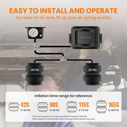Air Suspension Springs Controller Kit + Air Spring Bag For Dodge Ram 2500/3500 Helper Leveling Kit