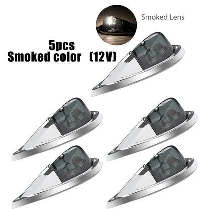 5pcs Truck SUV trailer trailer roof light yellow amber platinum color marker light LED roof warning light