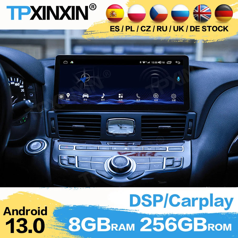 Multimedia For Nissan Cima Fuga 2012+ Mitsubishi Proudia Digniti 2012 Infiniti M25 M37 M56 Q70 70L 2013-2019 Car Radio LHD RHD
